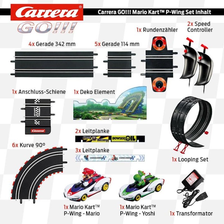 Pista Nintendo Mario Kart P-Wing Incluye 2 Coches (Mario + Y