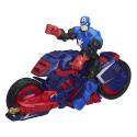 Figura 15 Cm Y Vehículo Del Personaje Capitán América De Los Vengadores De Marvel Super Hero Masher
