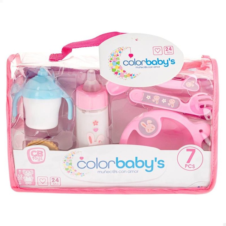 Bolso Bebe Con 6 Accesorios. Para Muñeco 31 Cm.Mod Sdos