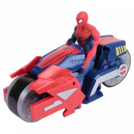 Figura De Spiderman Con Vehículo Moto Blaze Wing Cycle Racer