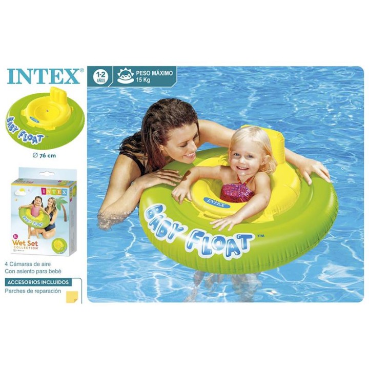 Flotador Hinchable Intex Para Bebé 76 Cm