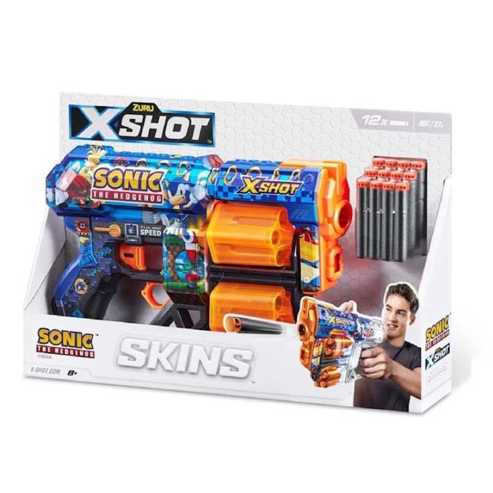 Pistola X-Shot Sonic Skins, Incluye 12 Dardos,