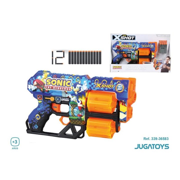 Pistola X-Shot Sonic Skins, Incluye 12 Dardos,