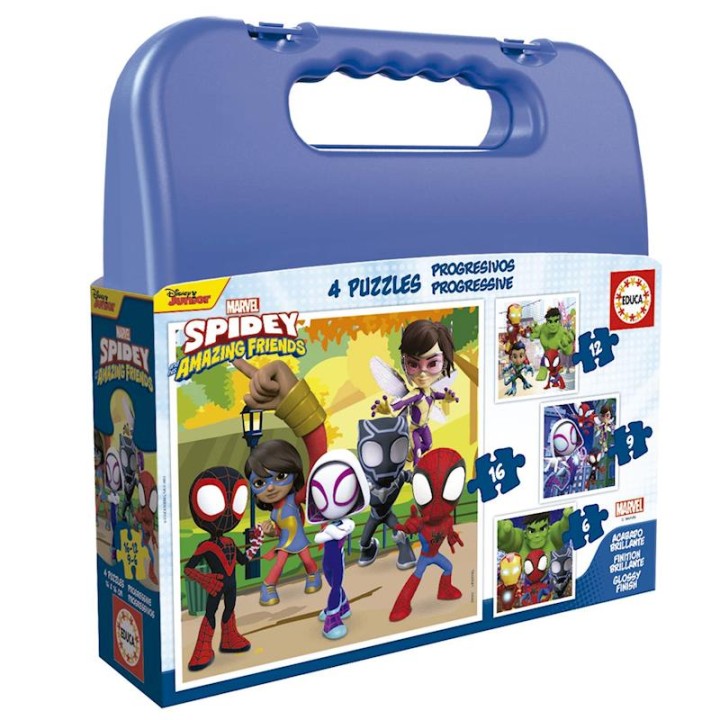 Maleta Puzzles Progresivos Spidey Y Sus