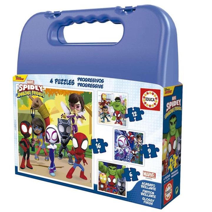 Maleta Puzzles Progresivos Spidey Y Sus