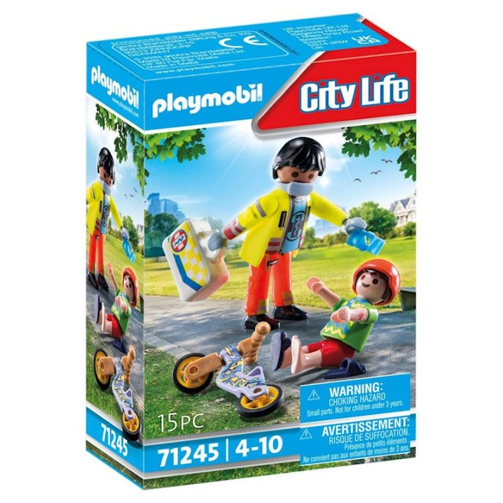 Playmobil Paramédico Con Paciente City