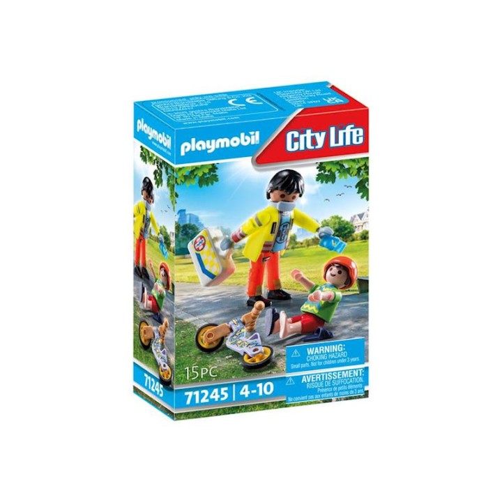 Playmobil Paramédico Con Paciente City