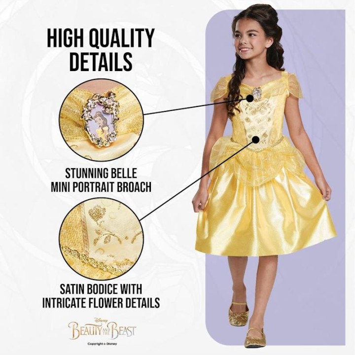 Disfraz Princesa Disney Bella Classic Talla. 3-4 Años