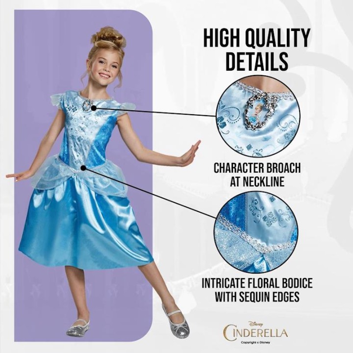 Disfraz Disney Princess Cenicienta Classic Talla. 5-6 Años