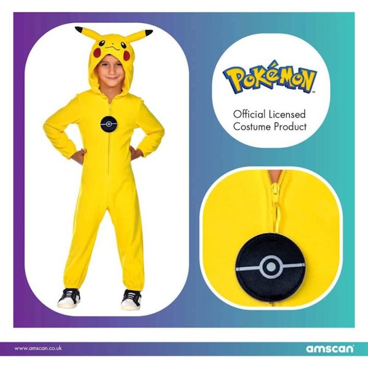 Disfraz Pokemon Pikac Suit Niño Talla 3-4 Años