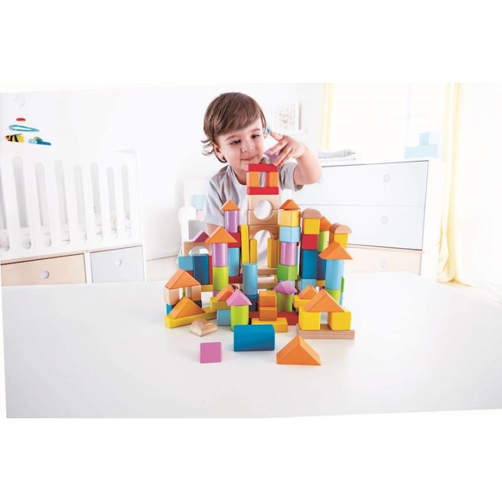 Puzzle De Madera 101 Bloques 27,X22x13cm