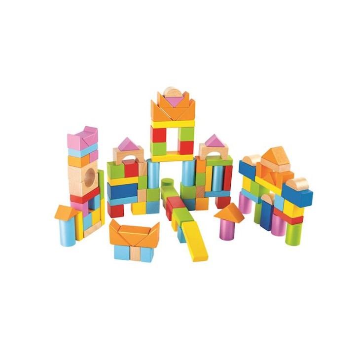 Puzzle De Madera 101 Bloques 27,X22x13cm