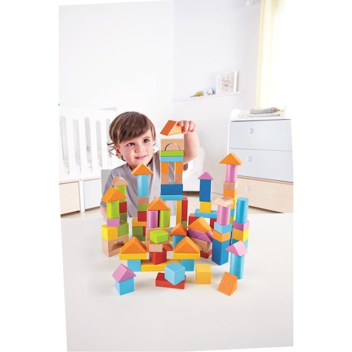 Puzzle De Madera 101 Bloques 27,X22x13cm