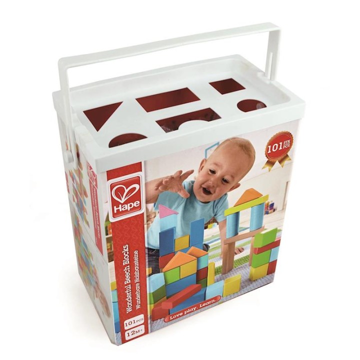 Puzzle De Madera 101 Bloques 27,X22x13cm