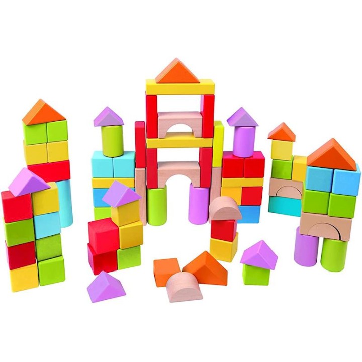Puzzle De Madera 101 Bloques 27,X22x13cm