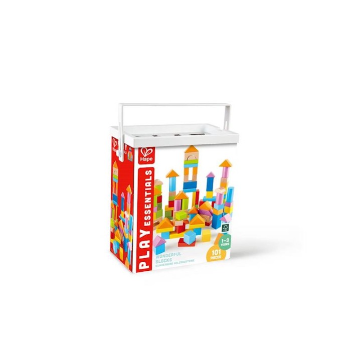 Puzzle De Madera 101 Bloques 27,X22x13cm