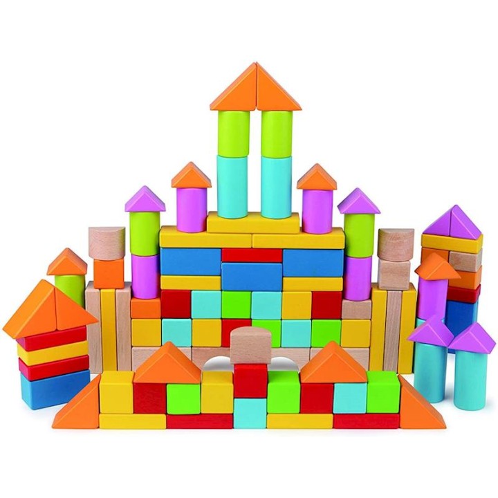 Puzzle De Madera 101 Bloques 27,X22x13cm