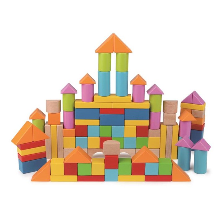 Puzzle De Madera 101 Bloques 27,X22x13cm