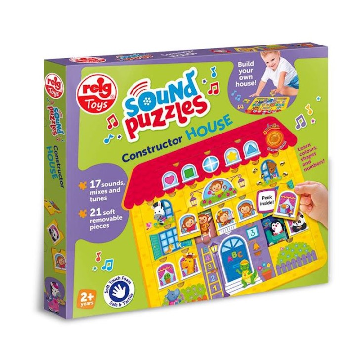 Puzzle Casa Construcción Con 17 Sonidos, Mezclas Y Melodías 