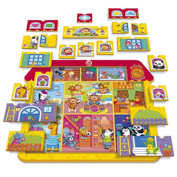 Puzzle Casa Construcción Con 17 Sonidos, Mezclas Y Melodías 
