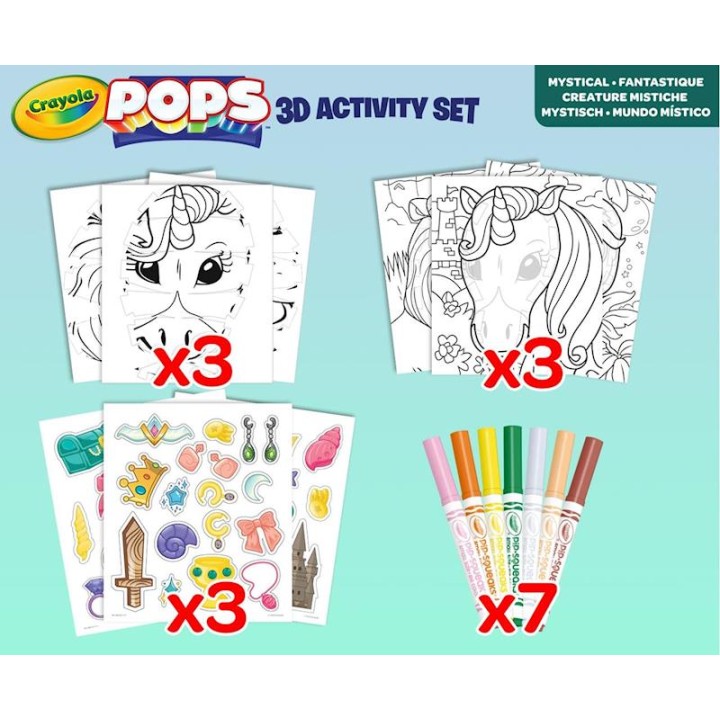 Set Actividades Color Pops 3D Mundo Mistico