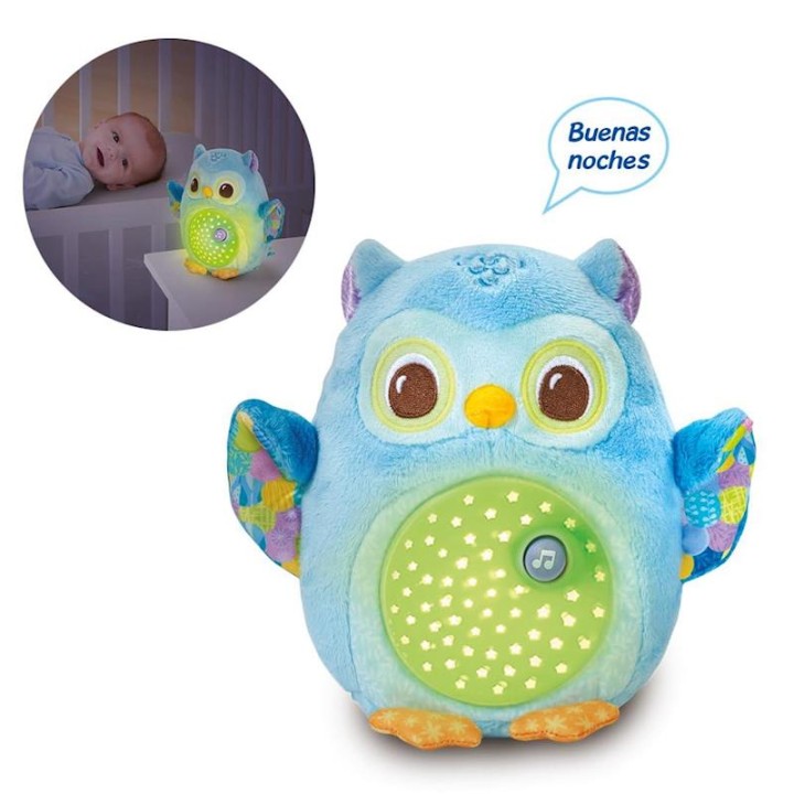 Proyector De Peluche Búho Estrellitas Con