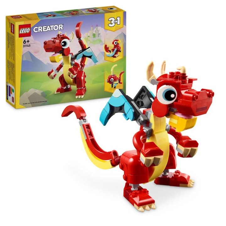 Lego Juego De Construccion Dragón Rojo 