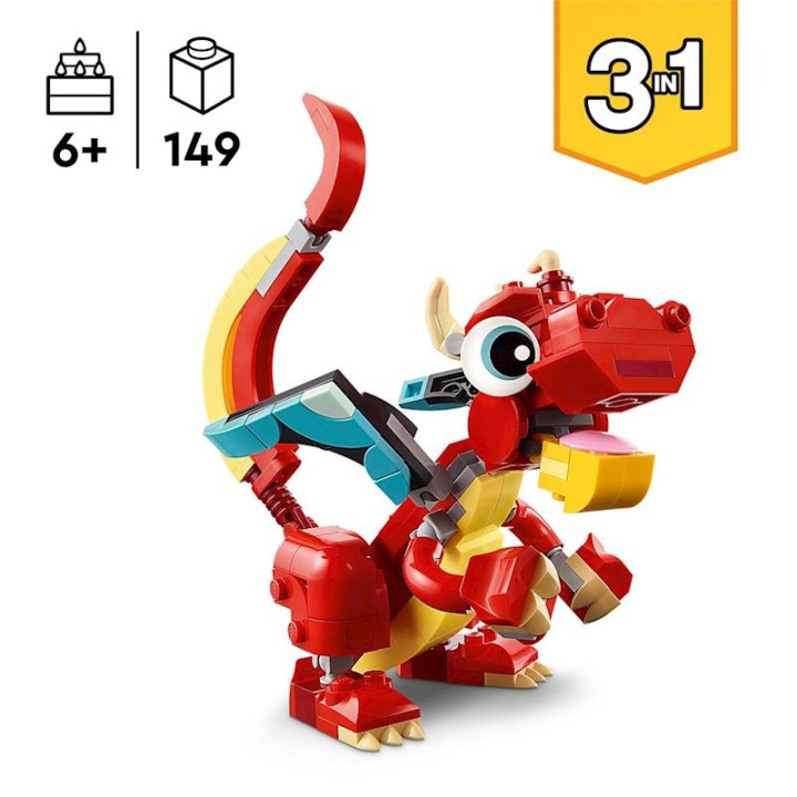 Lego Juego De Construccion Dragón Rojo 