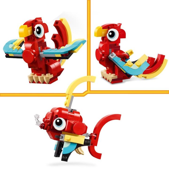 Lego Juego De Construccion Dragón Rojo 