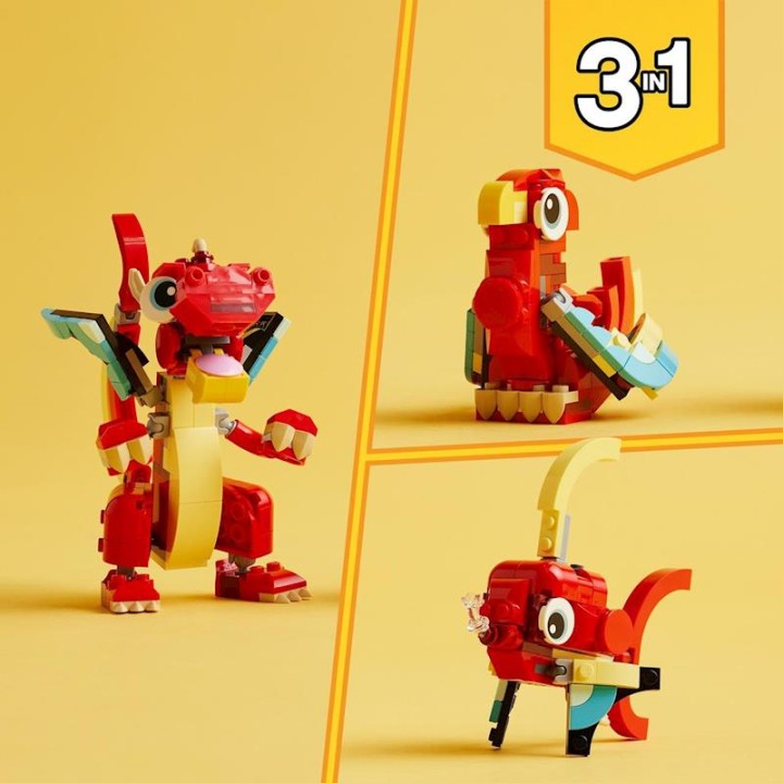 Lego Juego De Construccion Dragón Rojo 