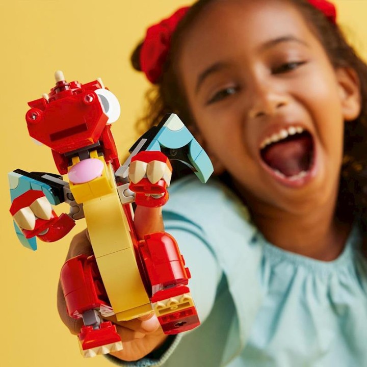 Lego Juego De Construccion Dragón Rojo 