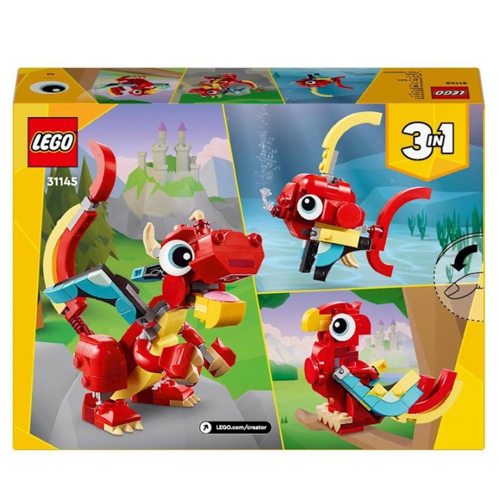 Lego Juego De Construccion Dragón Rojo 