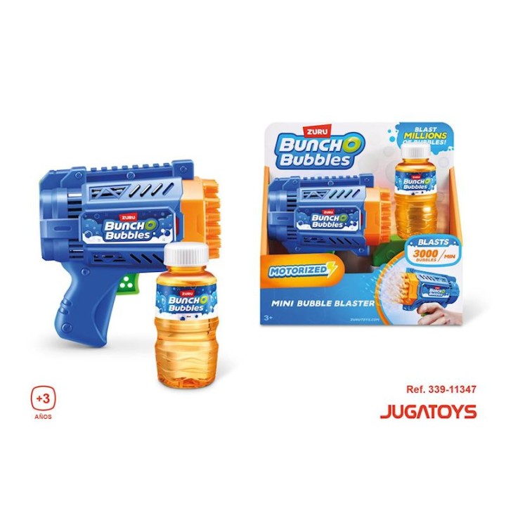 Blaster Motorizado 300 Pompas Jabón + Botella