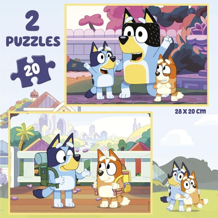 Puzzle Maleta Bluey 2X20 Piezas