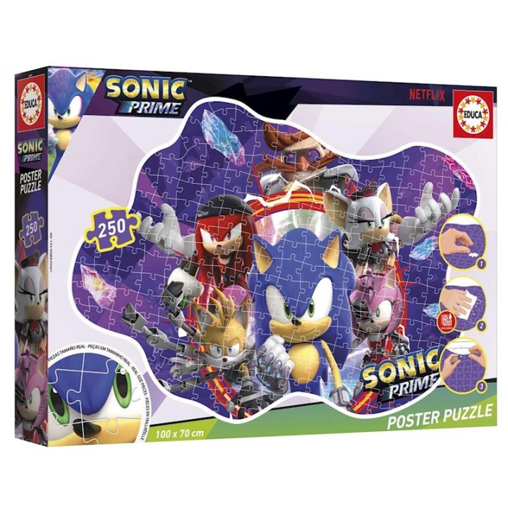 Puzzle 250 Piezas Sonic Prime Poster