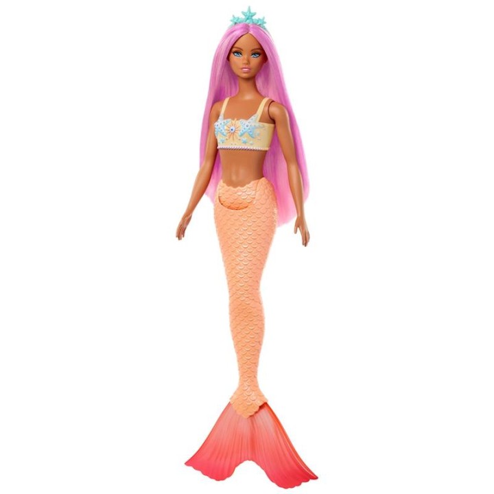 Muñeca Barbie Sirena Con Cola Rígida