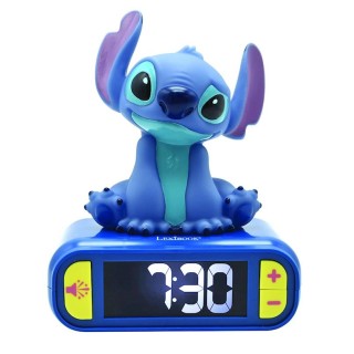 Despertador Digital Con Luz De Noche 3D Stitch