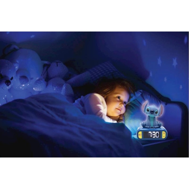 Despertador Digital Con Luz De Noche 3D Stitch