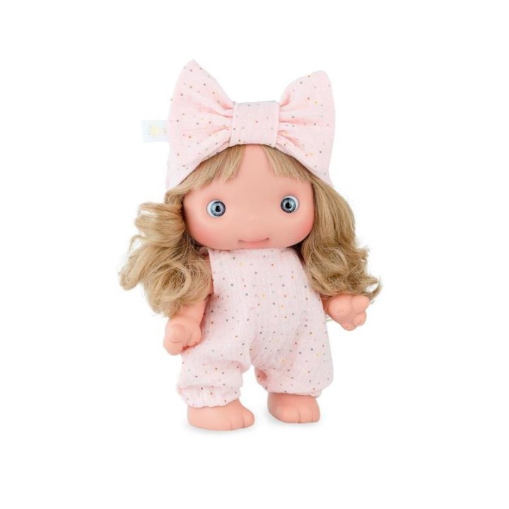 Muñeca Piu Mono Rosa Con Lunares En Estuche,