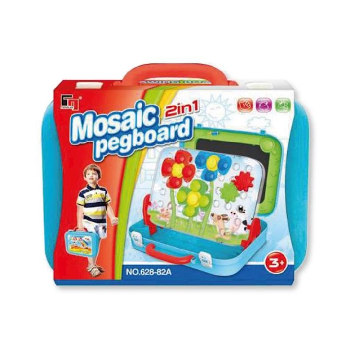 Juego Pizarra Y Mosaico En Maletin ¡2 En 1