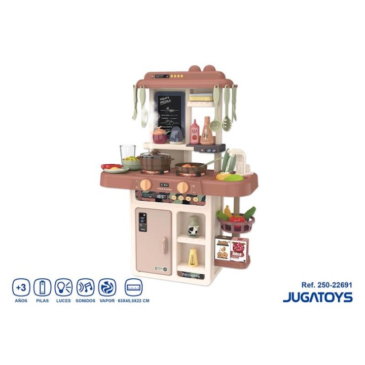 Cocina Moderna Con 42 Accesorios, Luces,