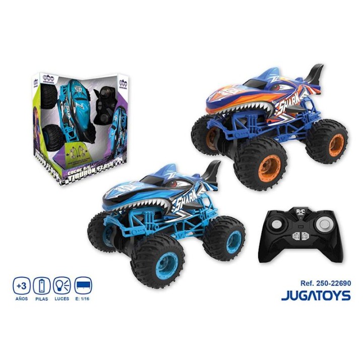 Coche Radio Control Tiburón Flas, Escala 1:16,