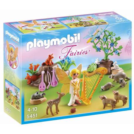 Playmobil Hada de la música con animales del bosque