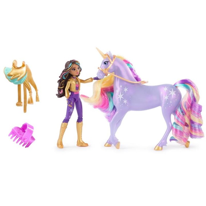 Muñeca Articulada Sohpia 11 Cm Y Unicornio