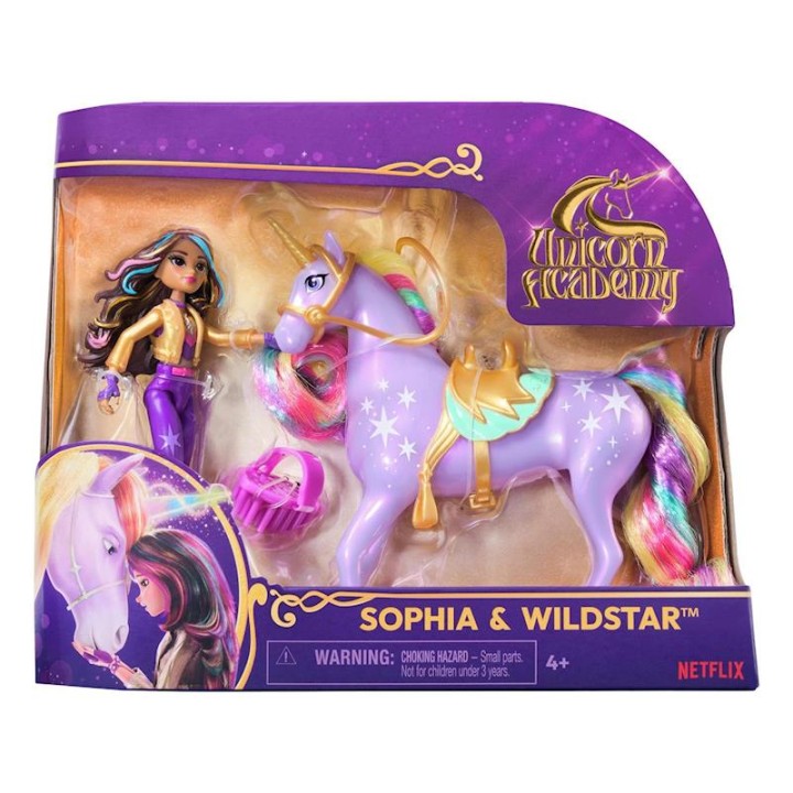 Muñeca Articulada Sohpia 11 Cm Y Unicornio