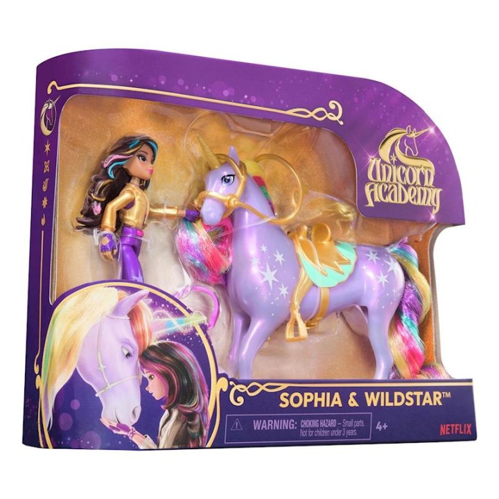 Muñeca Articulada Sohpia 11 Cm Y Unicornio