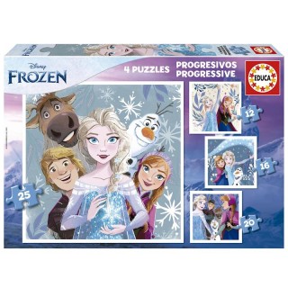 Puzzles Progresivos 12-16-20-25 Piezas Frozen