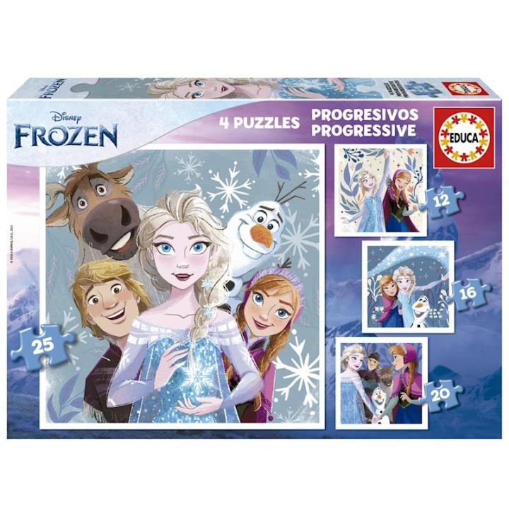 Puzzles Progresivos 12-16-20-25 Piezas Frozen