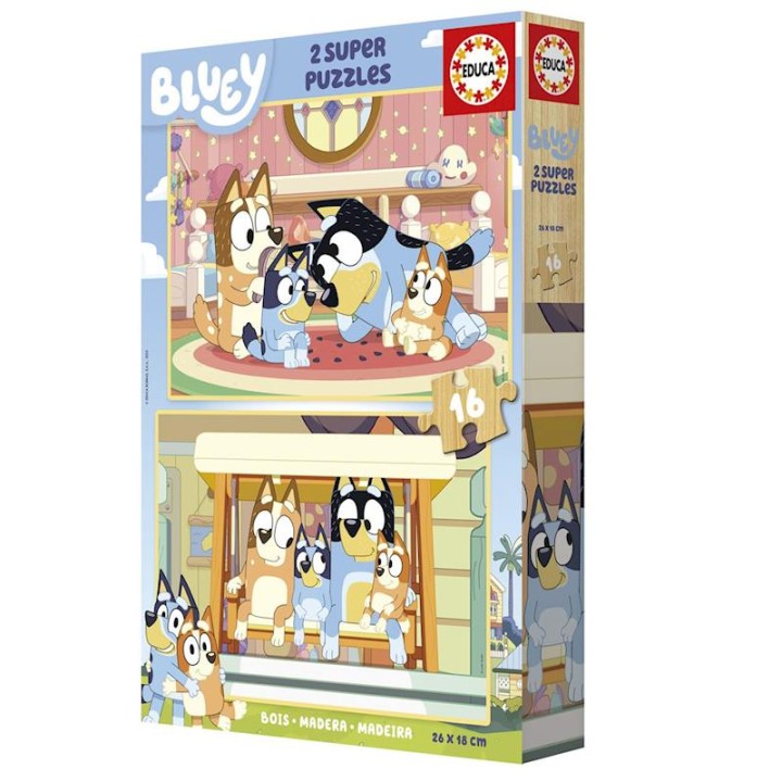 Puzzle 2X16 Piezas Bluey (Madera)