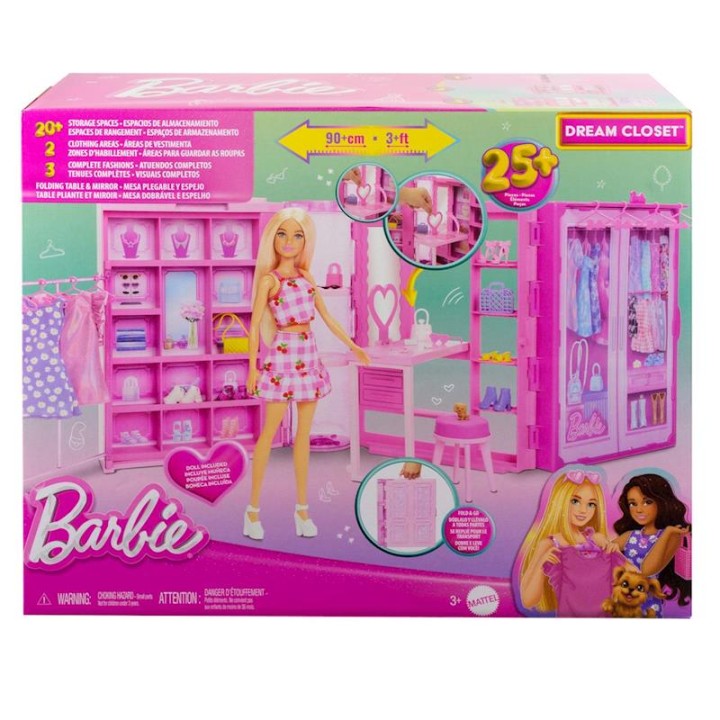 Barbie Dream Closet Muñeca Rubia Con Armario